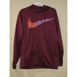 Nike Dri-Fit Hoodie Pullover Women Sz Small Burgundy Long Sleeve
